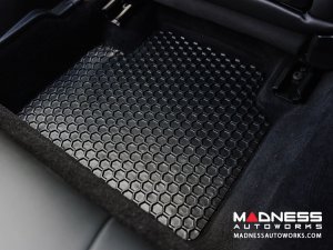 Alfa Romeo Stelvio Floor Mat Set - All Weather Rubber Front/ Rear 4 Piece Set - Black 
